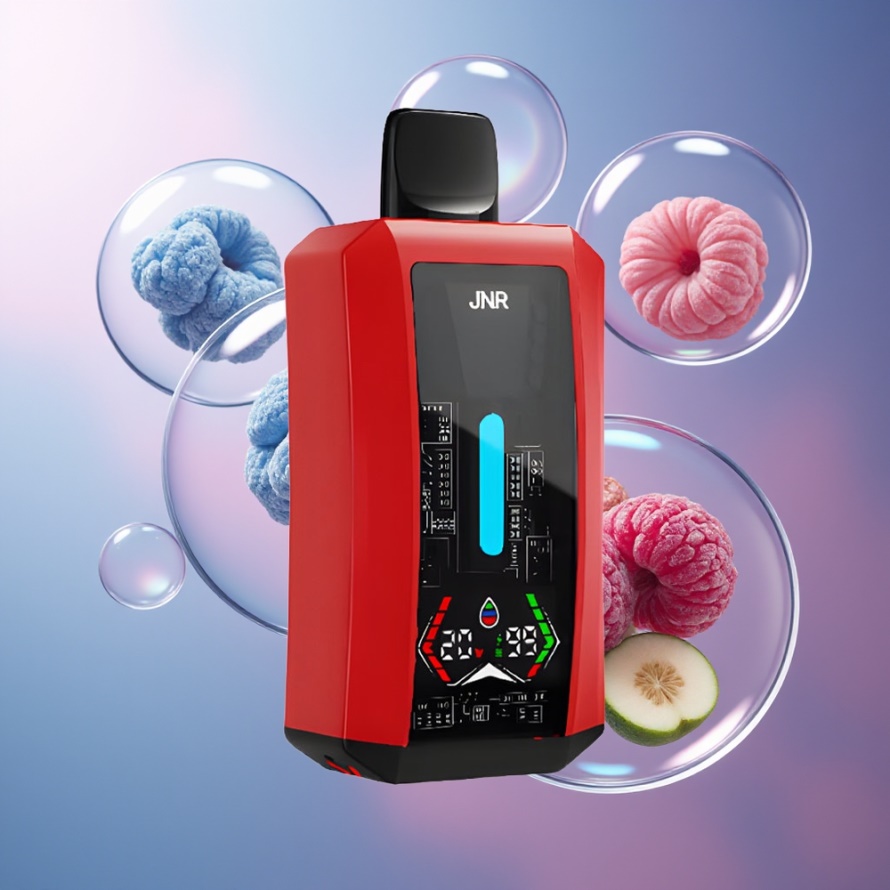 JNR Tank Pro 33000 Puffs Svensk Grossist Engångs Vape Blå Hallon Körsbär Digital Display Dual Mesh 15W/20W