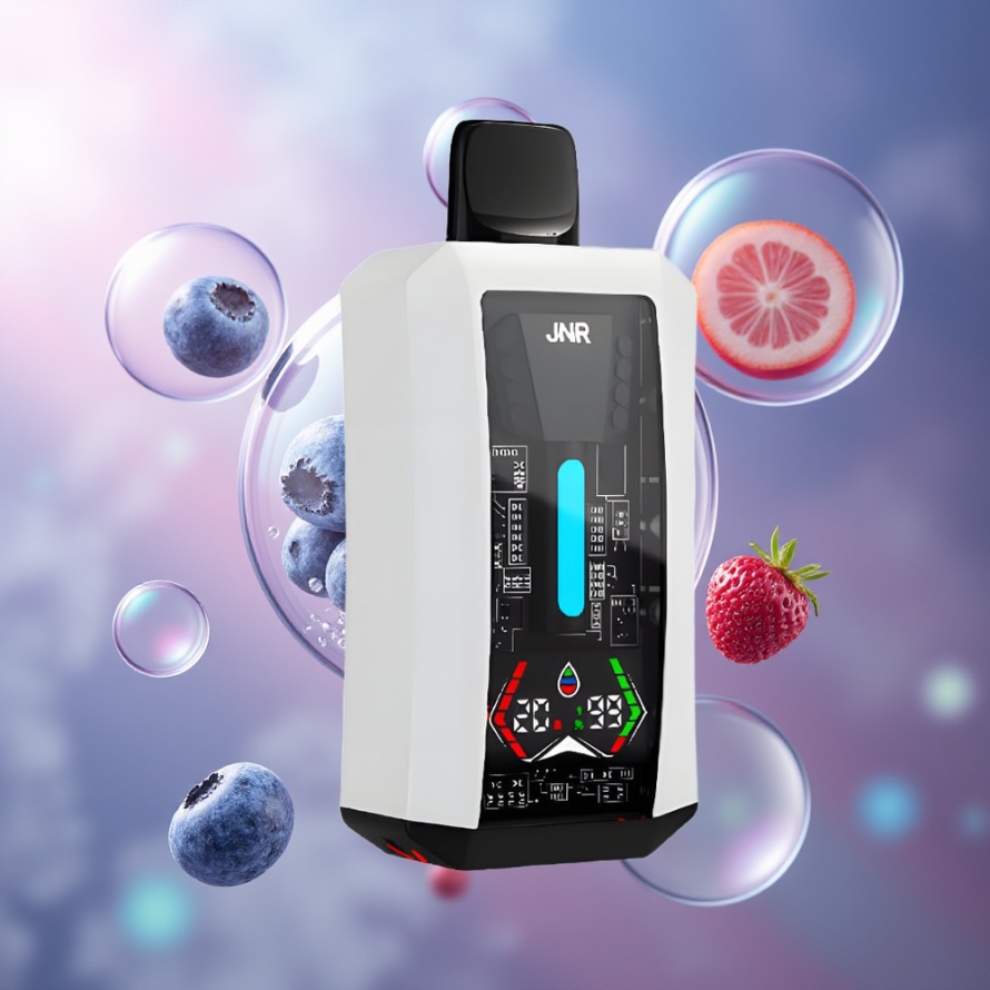 JNR Tank Pro 33000 Puffs Svensk Grossist Engångs Vape Blåbär Is med Digital Display & Dual Mesh Coil