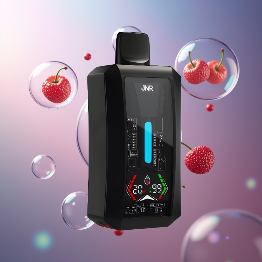 JNR Tank Pro 33000 Puffs Svensk Grossist Engångs Vape Körsbär & Bär med Digital Display & Dual Mesh Coil
