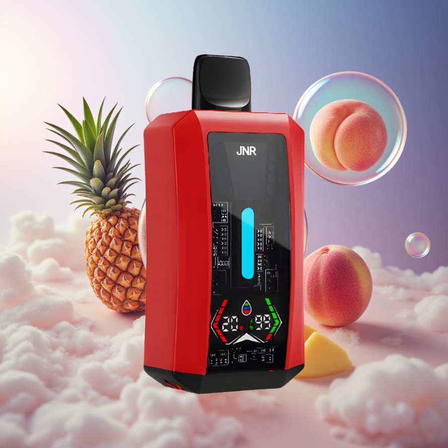 JNR Tank Pro 33000 Puffs Svensk Grossist Engångs Vape Persika Mango Ananas 28ml Dual Mesh 15W/20W