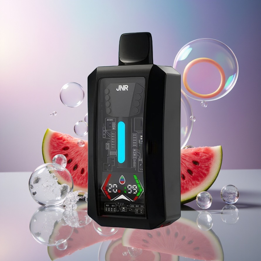 JNR Tank Pro 33000 Puffs Svensk Grossist Engångs Vape Vattenmelon Is 28ml Dual Mesh Coil