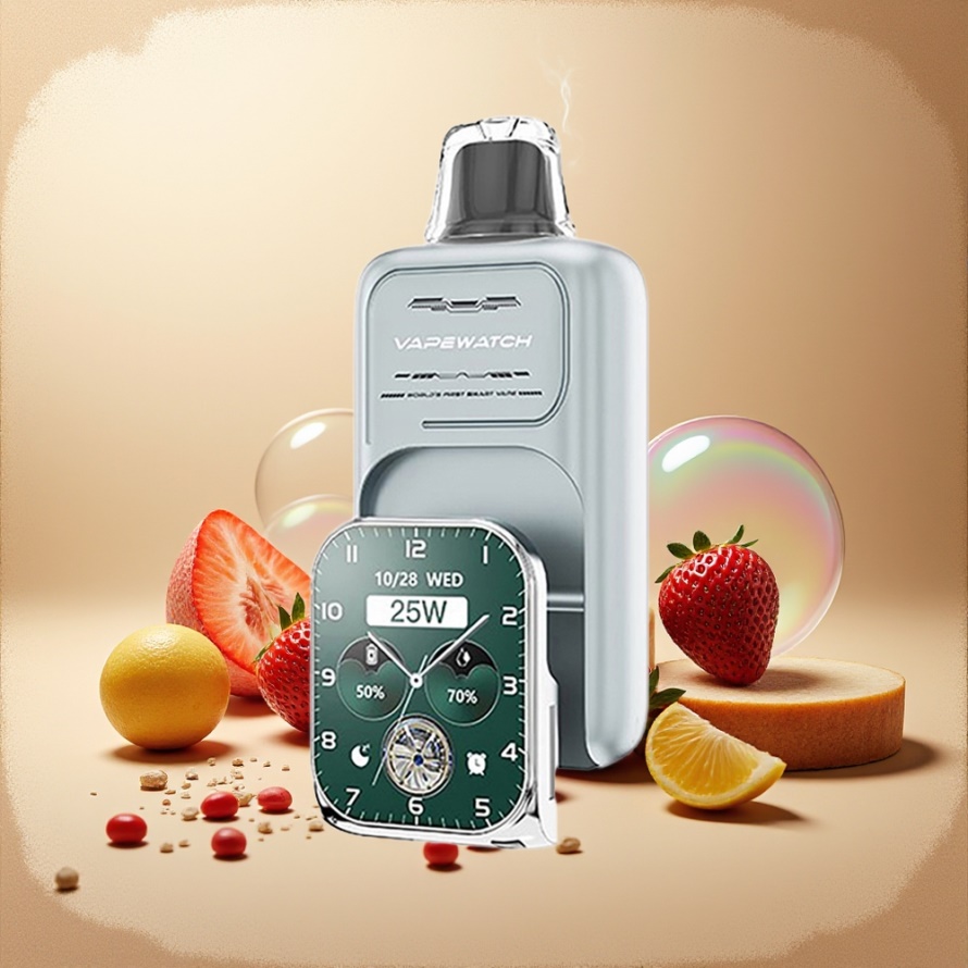 JNR VapeWatch 30000 PuffsEngångs Vape Jordgubb IS 1000mAh 19mL svensk grossist