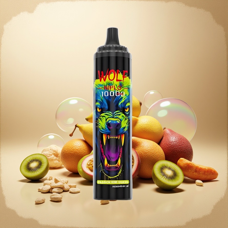 JNR Wolf Niplo 10000 Puffs Svensk GrossistEngångs Vape Passionsfrukt Guava 20ml 650mAh Type-C