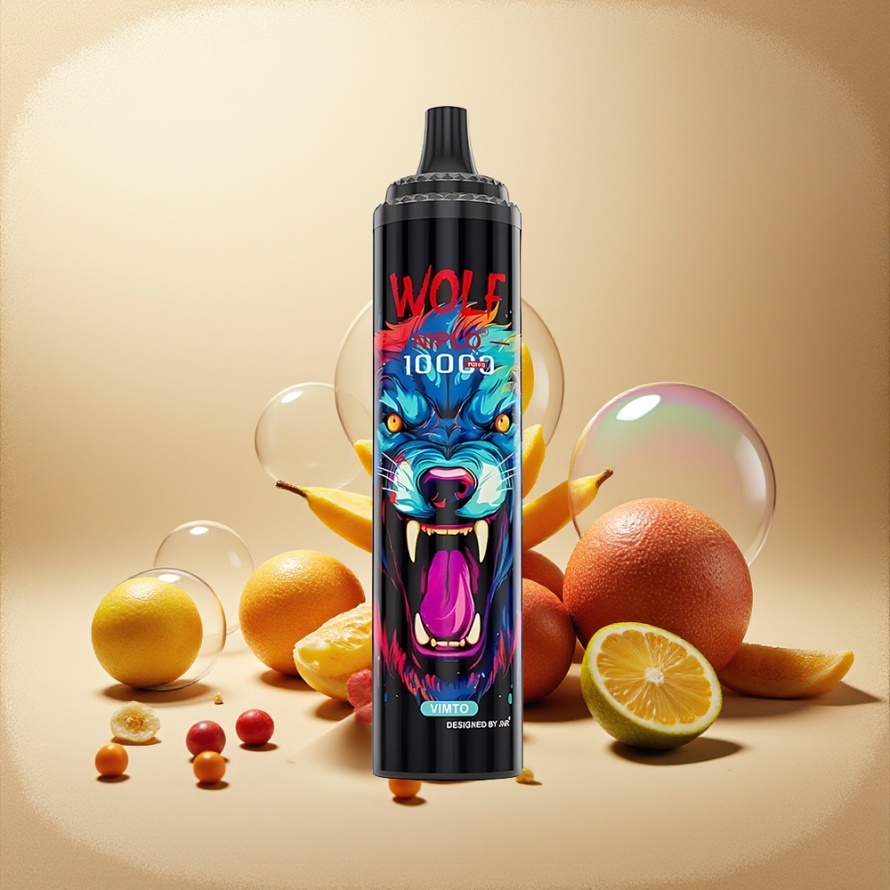 JNR Wolf Niplo 10000 Puffs Svensk GrossistEngångs Vape Vimto med 1.0 Ohm Mesh Coil, 20ml, 650mAh, Type-C