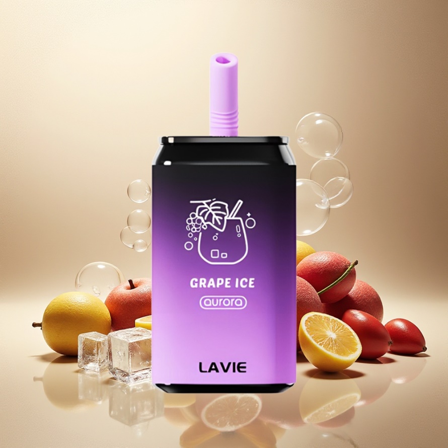 LAVIE Aurora 11000 Puffs Svensk GrossistEngångs Vape Druvis (22ML, 650mAh, Typ C)
