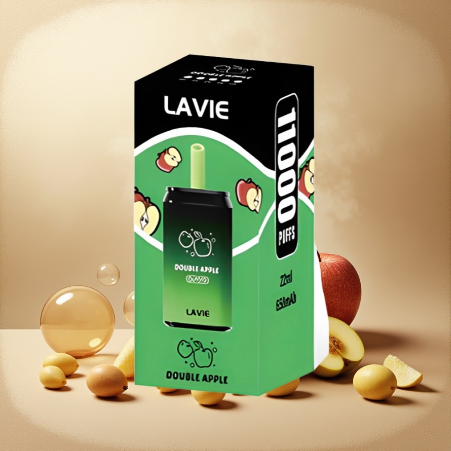LAVIE Aurora 11000 Puffs Svensk GrossistEngångs Vape Dubbel Äpple 22ML 650mAh Type C