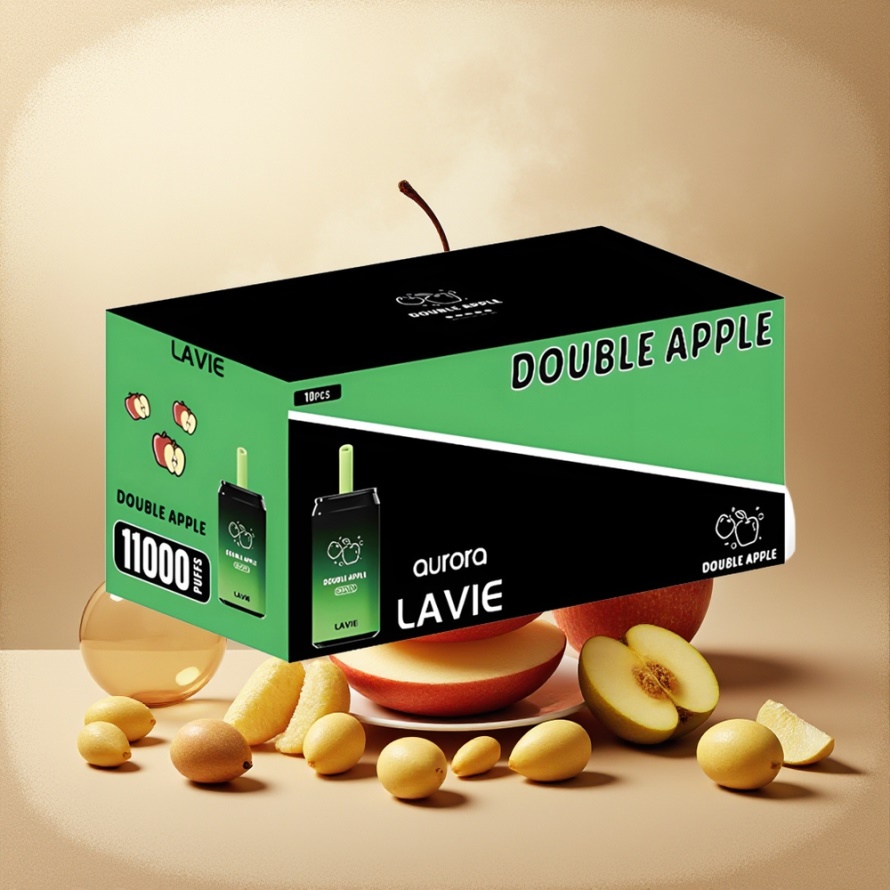 LAVIE Aurora 11000 Puffs Svensk GrossistEngångs Vape Dubbel Äpple 22ML 650mAh Type C
