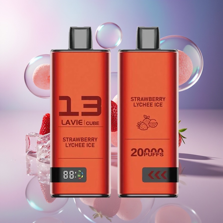 Lavie Cube 20000 Puffs Engångs Vape Jordgubb Litchi Is 28ML Svensk Grossist
