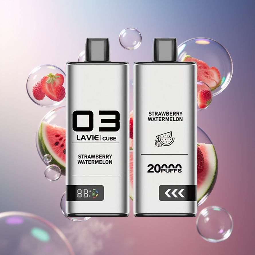 Lavie Cube 20000 Puffs Engångs Vape Jordgubb Vattenmelon 28ML Type C svensk grossist