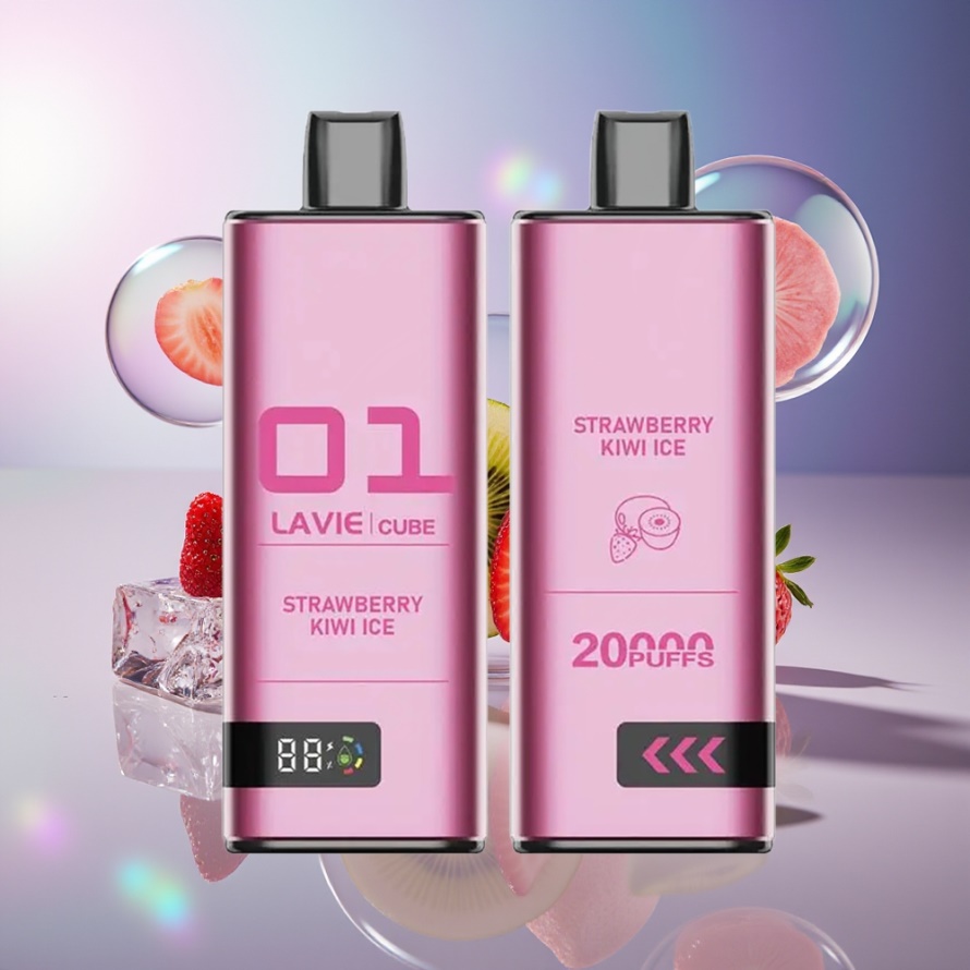 Lavie Cube 20000 Puffs Engångsvape Jordgubb Kiwi Is 28ML Type C svensk grossist
