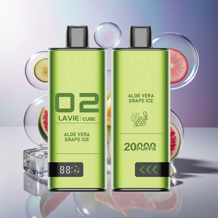 Lavie Cube 20000 Puffs Svensk Grossist Engångsvape Aloe Vera & Vinbärsis (28ML, Type C)