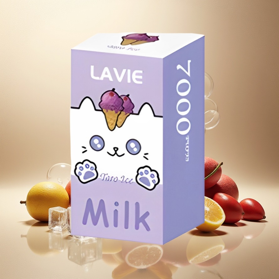 LAVIE Milk 7000 Puffs Svensk GrossistEngångs Vape Druvis (16ML, 600mAh)