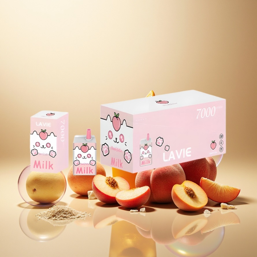 LAVIE Milk 7000 Puffs Svensk GrossistEngångs Vape Persikjuice 16ML 600mAh Type C