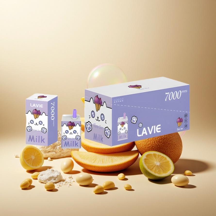 LAVIE Milk 7000 Puffs Svensk GrossistEngångs Vape Taro Is 16ML 600mAh Typ C