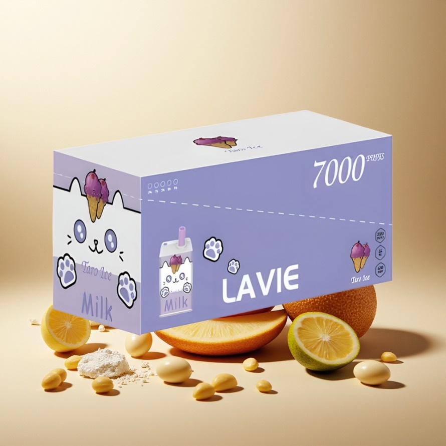 LAVIE Milk 7000 Puffs Svensk GrossistEngångs Vape Taro Is 16ML 600mAh Typ C