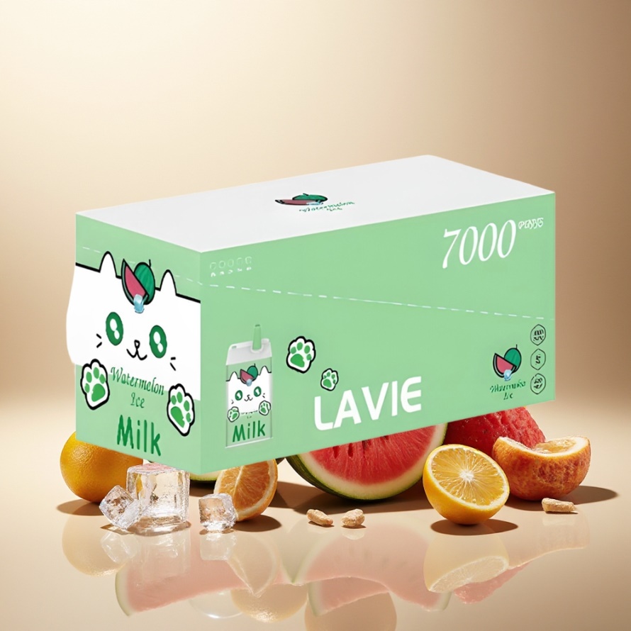 LAVIE Milk 7000 Puffs Svensk GrossistEngångs Vape Vattenmelon Is 16ML 600mAh