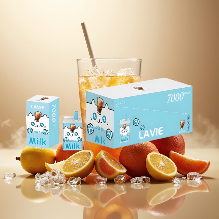 LAVIE Mjölk 7000 Puffs Svensk GrossistEngångs Vape Cola Is 16ML 600mAh Type C