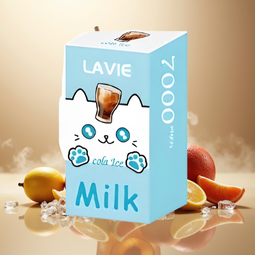 LAVIE Mjölk 7000 Puffs Svensk GrossistEngångs Vape Cola Is 16ML 600mAh Type C