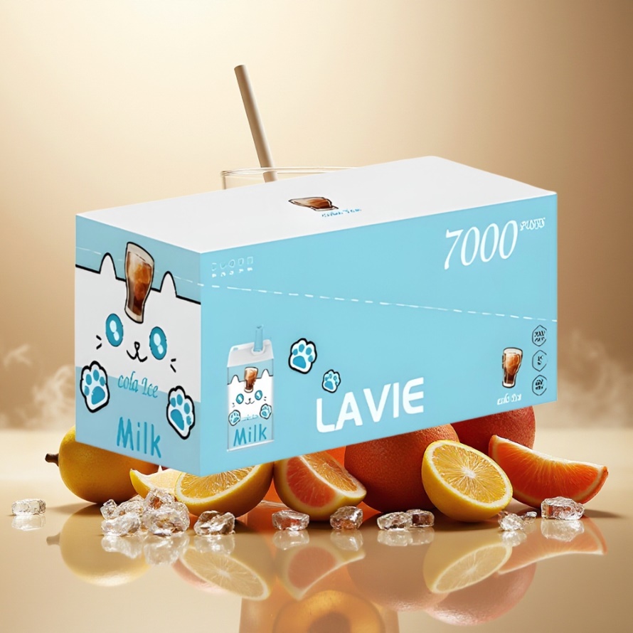 LAVIE Mjölk 7000 Puffs Svensk GrossistEngångs Vape Cola Is 16ML 600mAh Type C