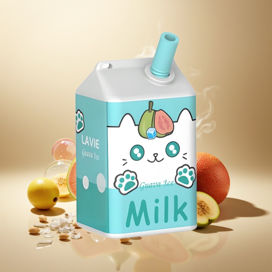 LAVIE Mjölk 7000 Puffs Svensk GrossistEngångs Vape Guava Is 16ML 600mAh Typ C