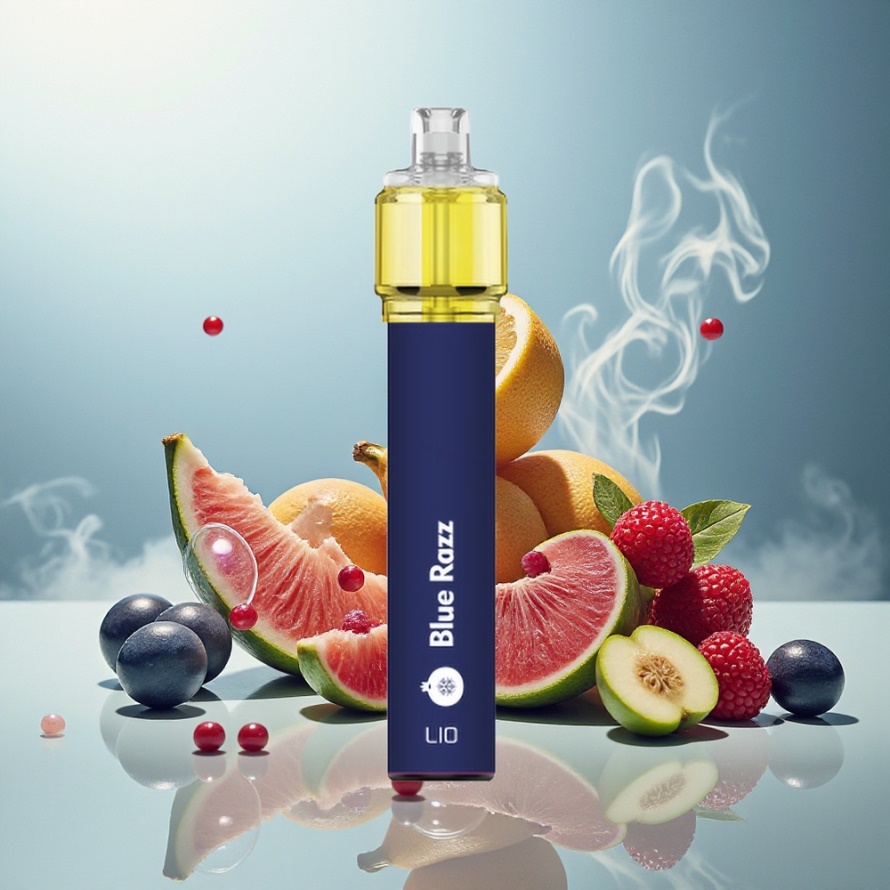 LIO Bee18 Max 2500 PuffsEngångs Vape Blå Hallon 1300mAh svensk grossist