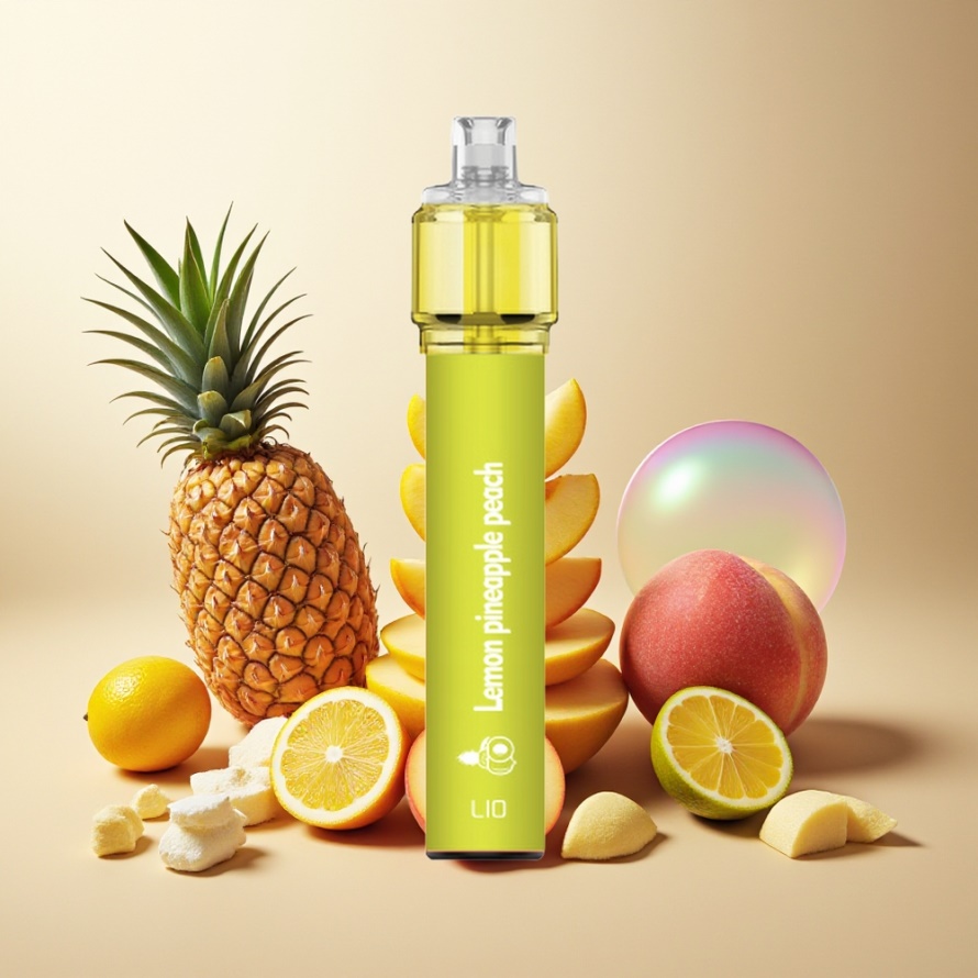 LIO Bee18 Max 2500 PuffsEngångs Vape Citron Ananas Persika Svensk Grossist 1300mAh 6.5ml