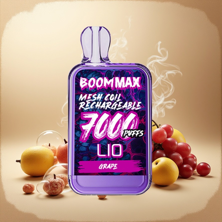 LIO BOOM MAX 7000 PuffsEngångs Vape Druva (Vindruva) med 650mAh & 15ml – svensk grossist