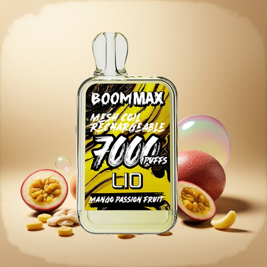 LIO BOOM MAX 7000 Puffs Engångs Vape Mango Passionsfrukt 15ml 650mAh svensk grossist