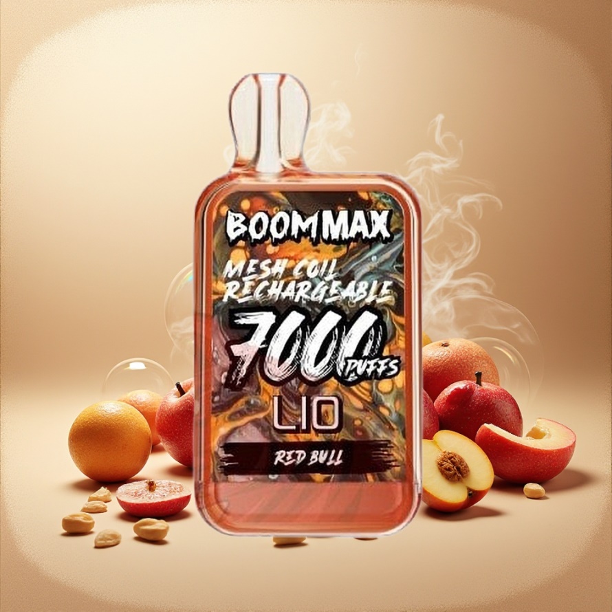 LIO BOOM MAX 7000 Puffs Svensk GrossistEngångs Vape Röd Tjur 15ml 50mg