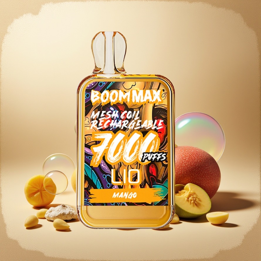 LIO BOOM MAX 7000 Puffs Svensk Grossist Engångs Vape Mango 15ml 650mAh Type-C