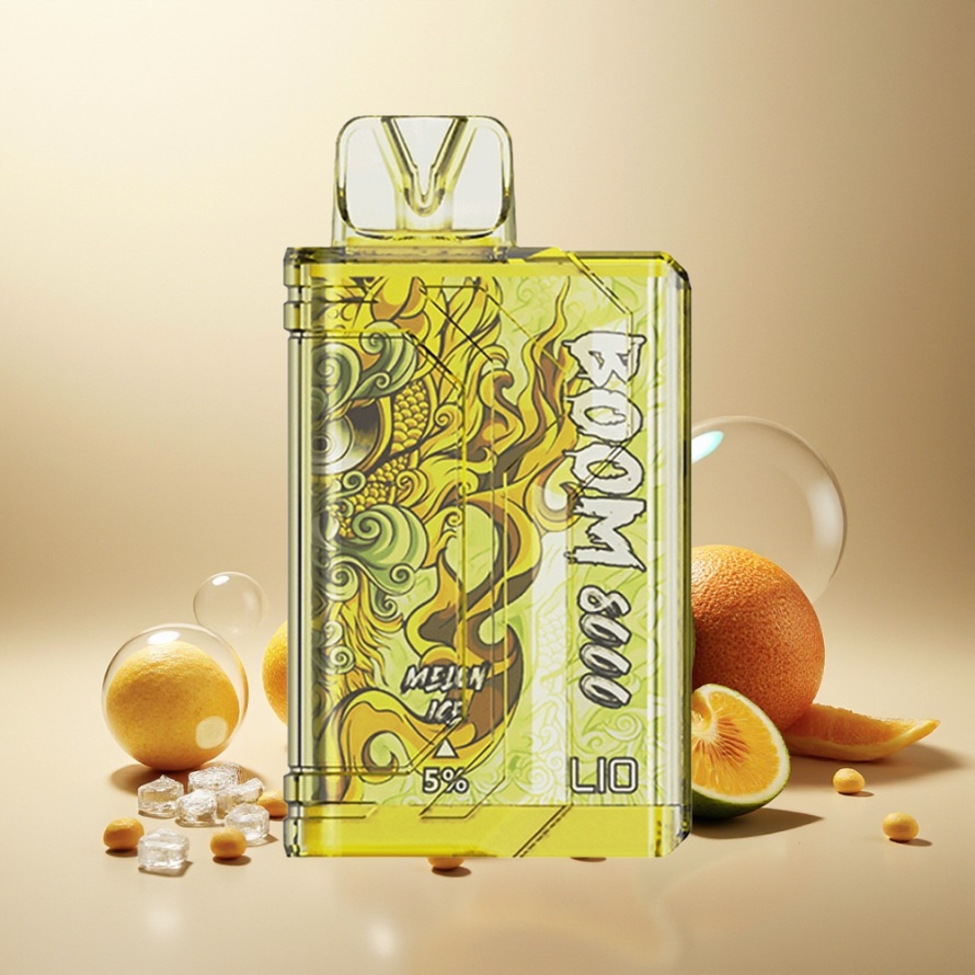 LIO BOOM PRO 8000 PuffsEngångs Vape Melon Is (15ml, 5% Nikotin, Type-C) – svensk grossist