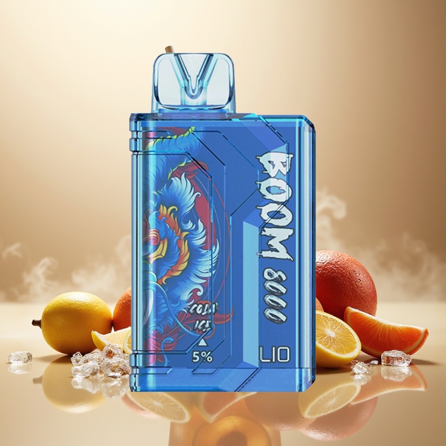 LIO BOOM PRO 8000 Puffs Engångs Vape Cola Is svensk grossist 15ml 5% Nikotin Type-C Laddning