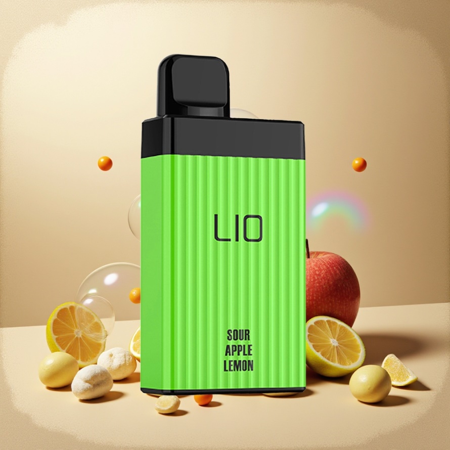 LIO BOXX 4000 PuffsEngångs Vape Suräpple Citron svensk grossist 650mAh Type-C