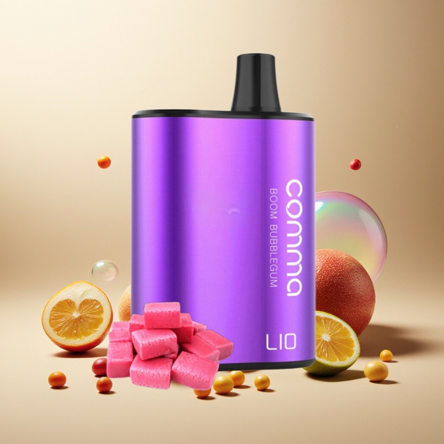LIO COMMA 5000 PuffsEngångs Vape Boom Bubblegum 900mAh Type-C svensk grossist