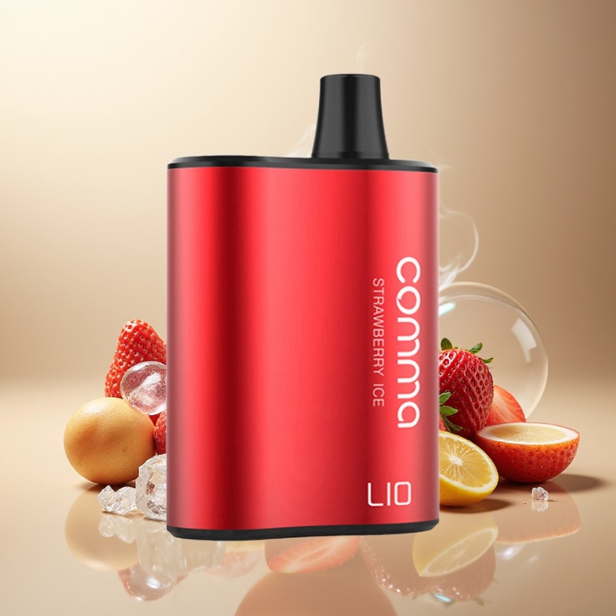 LIO COMMA 5000 PuffsEngångs Vape Jordgubb Is 900mAh 15ml svensk grossist
