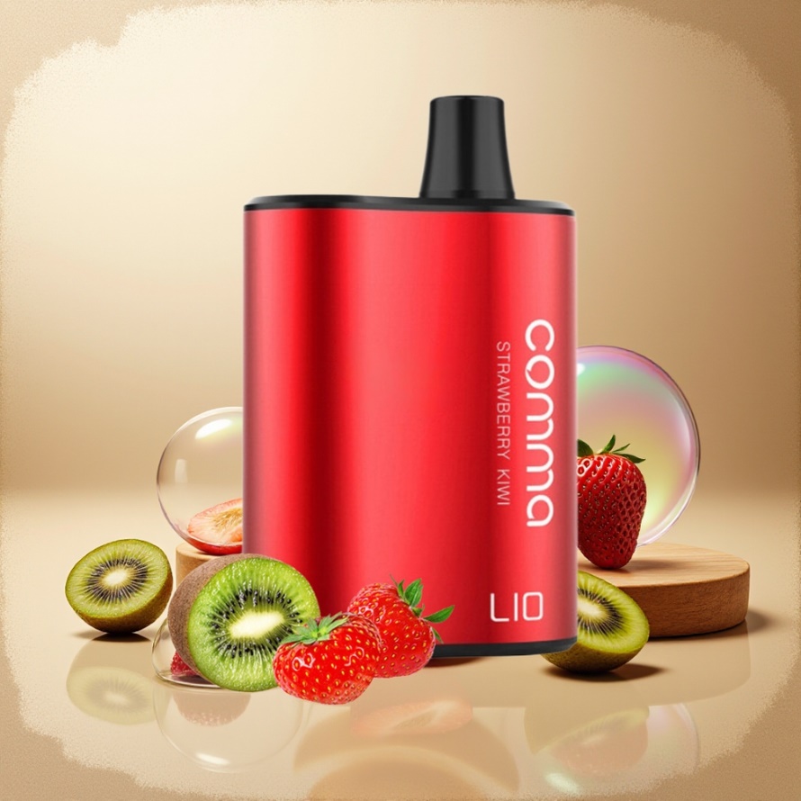 LIO COMMA 5000 PuffsEngångs Vape Jordgubbe Kiwi 15ml 900mAh svensk grossist