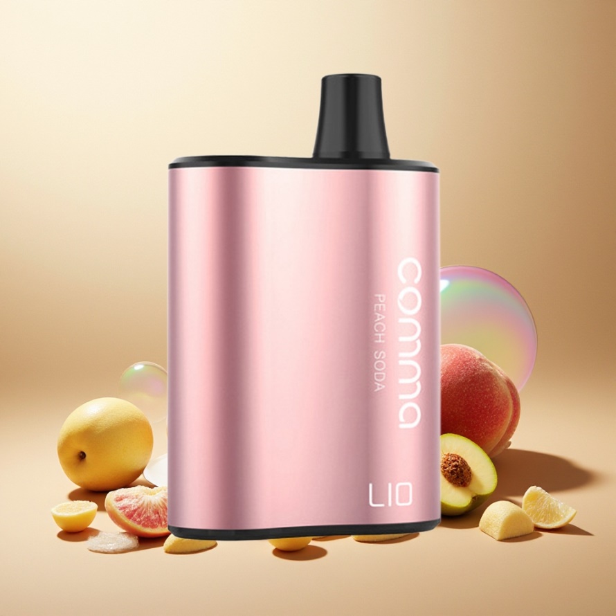 LIO COMMA 5000 PuffsEngångs Vape Persik Soda Svensk Grossist 900mAh Type-C
