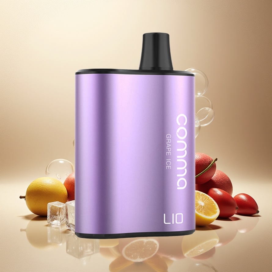 LIO COMMA 5000 PuffsEngångs Vape Vindruvis Is (15ml, 900mAh) - svensk grossist