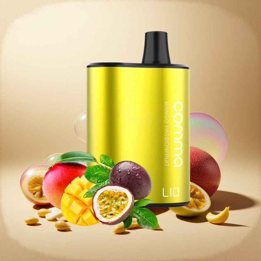 LIO COMMA 5000 Puffs Engångs Vape Mango Passionfrukt 15ml 900mAh svensk grossist