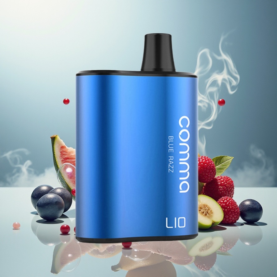 LIO COMMA 5000 Puffs Svensk GrossistEngångs Vape Blå Hallon 15ml 900mAh
