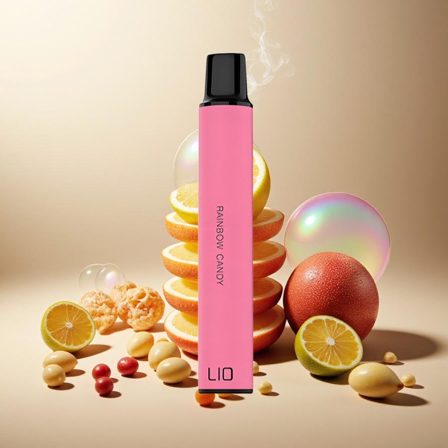 LIO Mini 600 PuffsEngångs Vape Regnbågsgodis 400mAh svensk grossist