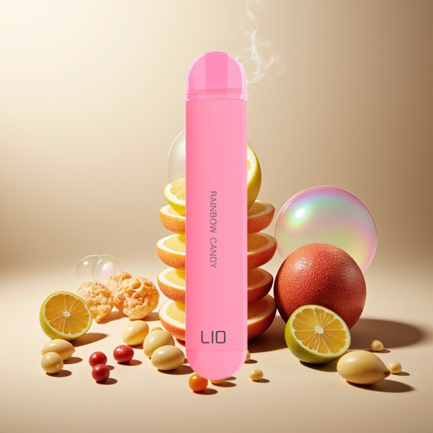 LIO NANO X 600 Puffs Engångs Vape Regnbågsgodis Svensk Grossist 500mAh 2ML 20mg