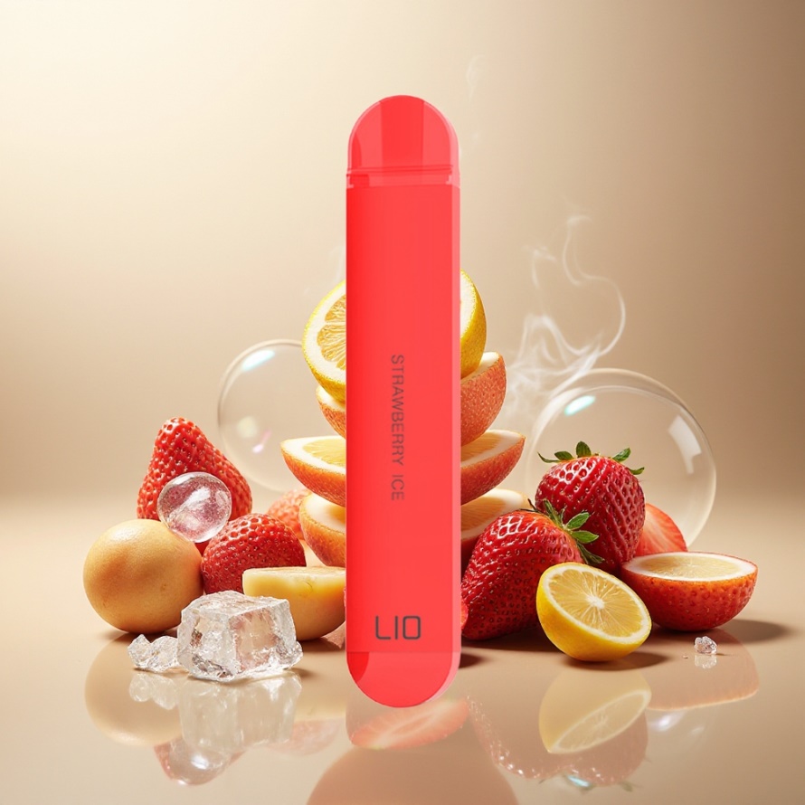 LIO NANO X 600 Puffs Svensk Grossist Engångs Vape Jordgubb Is 500mAh 2ML 20mg