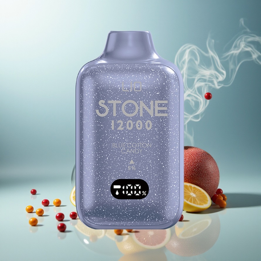 LIO Stone 12000 PuffsEngångs Vape Blå Bomullsgodis 18ML 550mAh svensk grossist