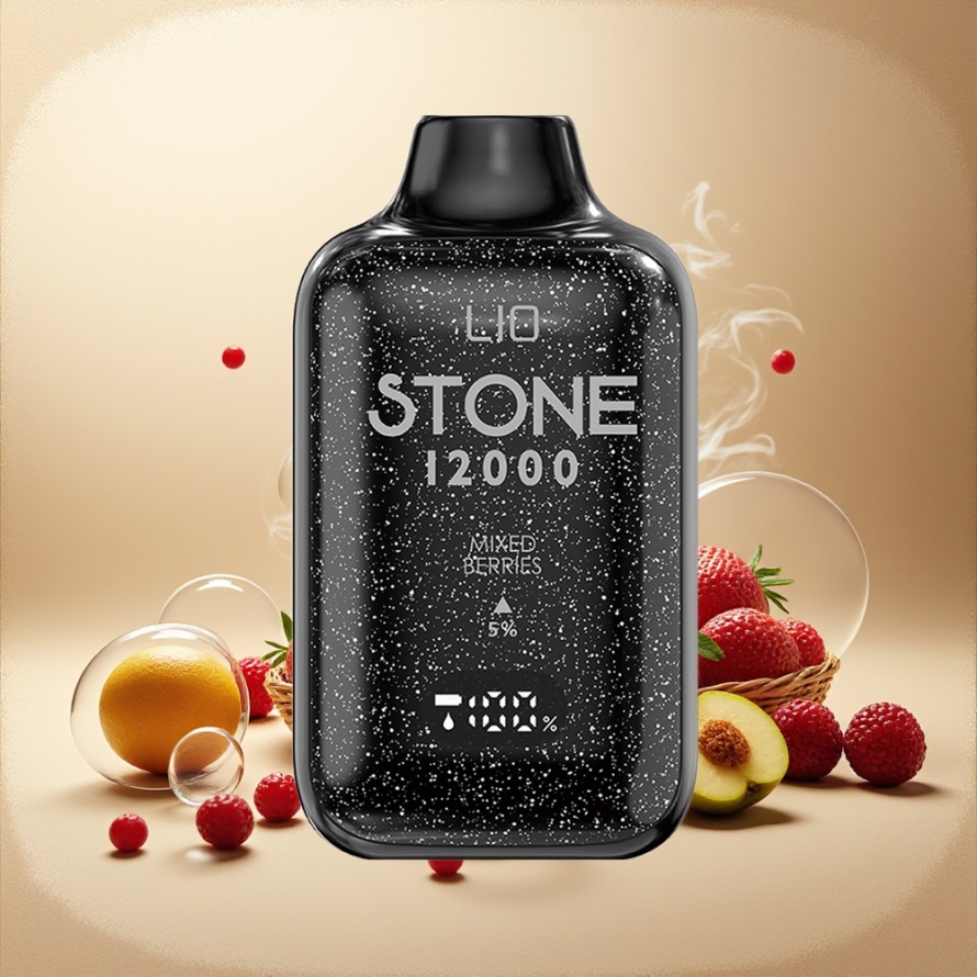 LIO Stone 12000 PuffsEngångs Vape Blandade Bär svensk grossist 18ML 550mAh Type-C