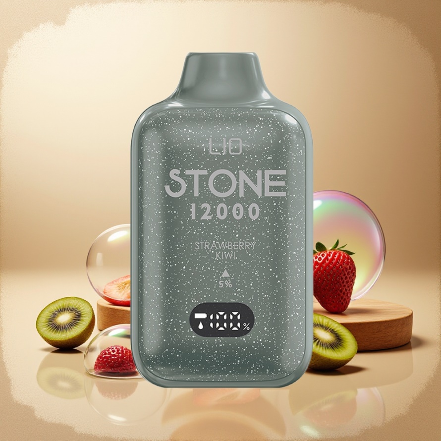 LIO Stone 12000 PuffsEngångs Vape Jordgubb Kiwi 18ML Svensk Grossist 550mAh