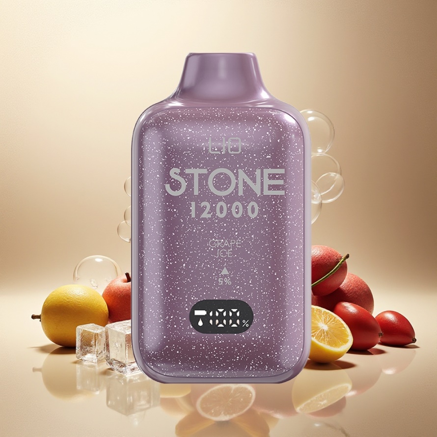 LIO Stone 12000 PuffsEngångs Vape Vindruvis Is med 18ML svensk grossist