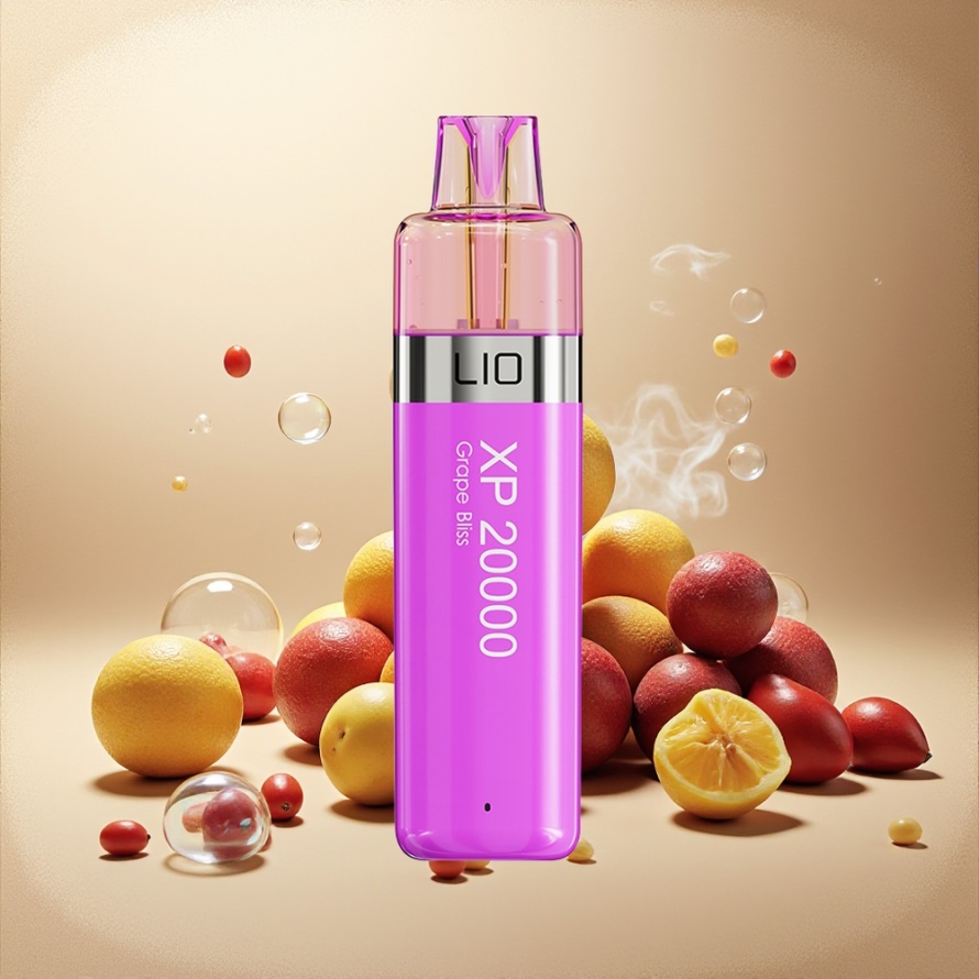 LIO XP 20000 Puffs Engångs Vape Druva Glädje Svensk Grossist 12ML 900mAh TYPE-C