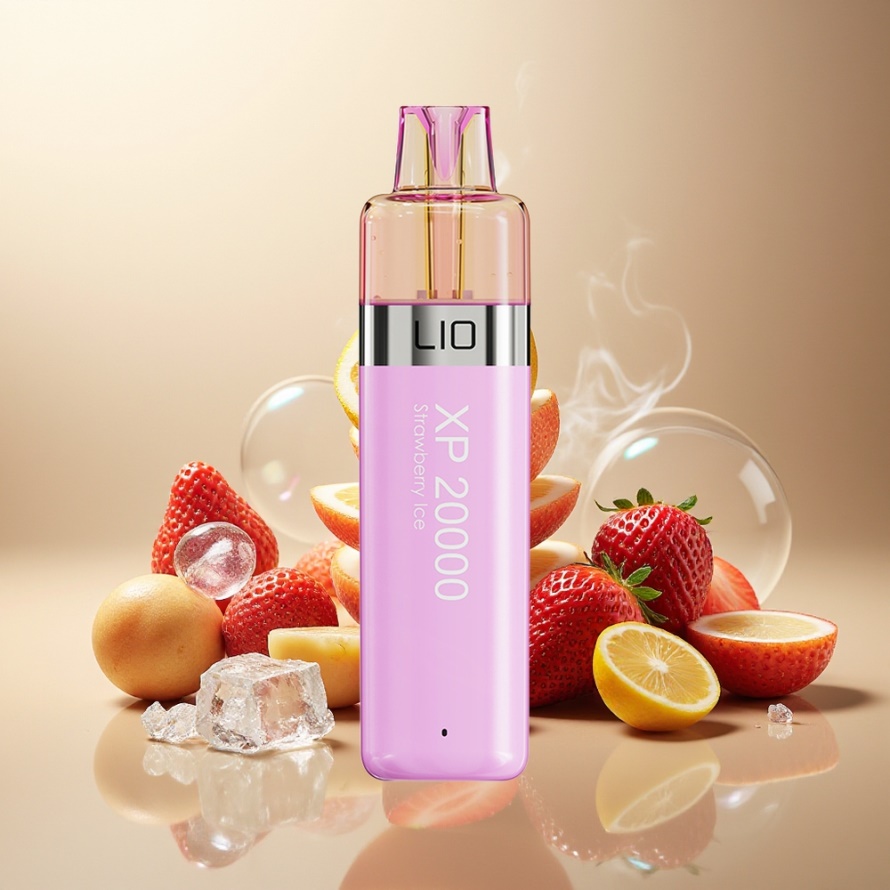 LIO XP 20000 Puffs Svensk Grossist Engångs Vape Jordgubb Is med 12ML & TYPE-C