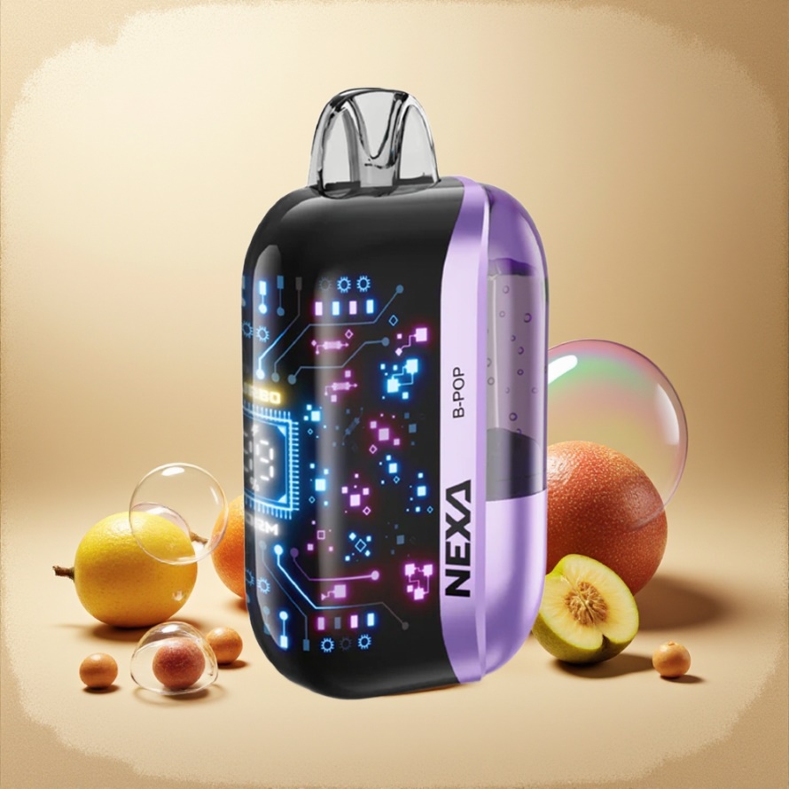 NEXA Ultra 50000 Puffs Engångs Vape B-Pop Svensk Grossist 20ml 800mAh 5% Nikotin 0.9ohm 3D Skärm Typ-C